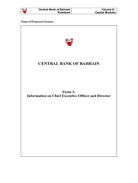 Fillable Online The Central Bank Of Bahrain Issues New Regulation S In Fax Email Print