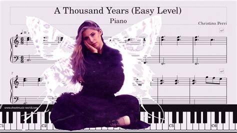 Christina Perri A Thousand Years Easy Level Piano Sheets Piano