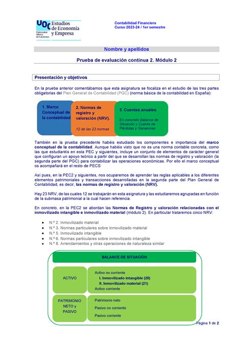 20231 71 522 Contabilidad Financiera PEC2 Enunciado Contabilidad