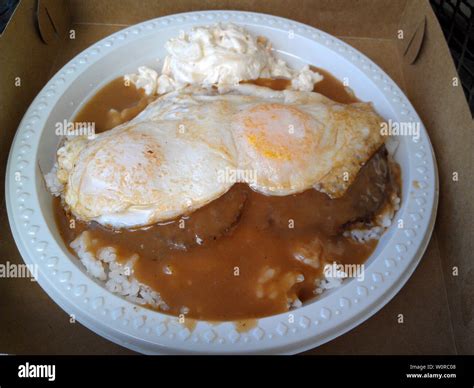 Loco Moco Close Up Loco Moco Is A Dish Native To Hawaiian Cuisine