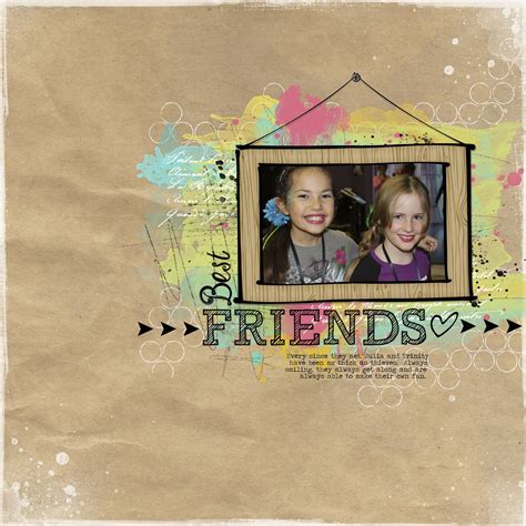 Digital Scrapbook Layout Best Friends Scrapbooking Layouts Friends