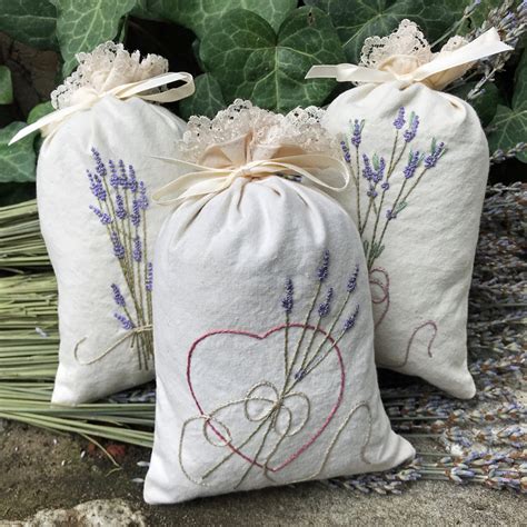 Embroidered Lavender Sachet