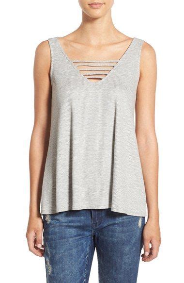 Socialite Strappy Rib Knit Tank Nordstrom Knit Tanks Clothes Tank