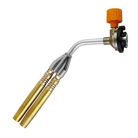 Mld Dn Portable Double Nozzle Flamethrower Burner Butane Gas Blow