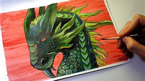 Green Dragon Illustration, Paintings By Rebecca Magar ...