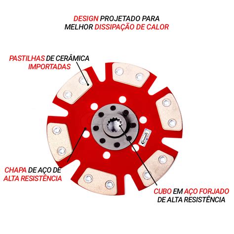 Disco Embreagem Cerâmica Fusca Brasília Kombi Gol Puma 1500 1600 ar