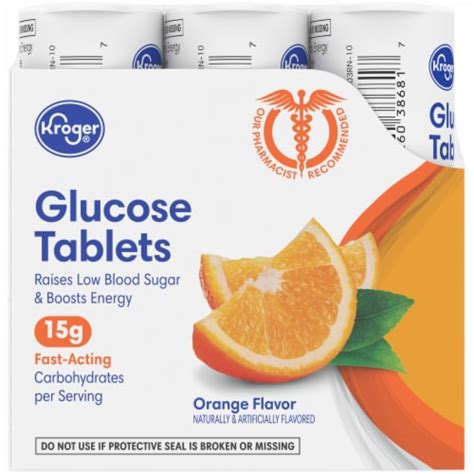 Kroger® Orange Glucose Chewable Tablets 6 Pack 10 Ct Kroger