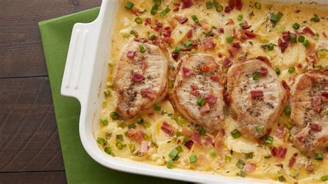 Pork Chops With Cheesy Scalloped Potatoes Recipe From