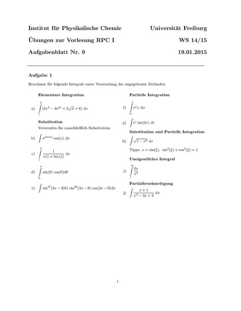 Aufgabenblatt 9 WiSe 14 Prof Koslowski Institut Fu R