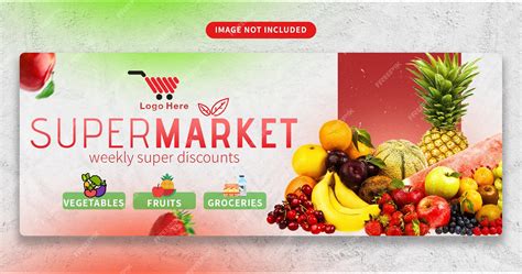 Premium PSD | Supermarket Banner Design