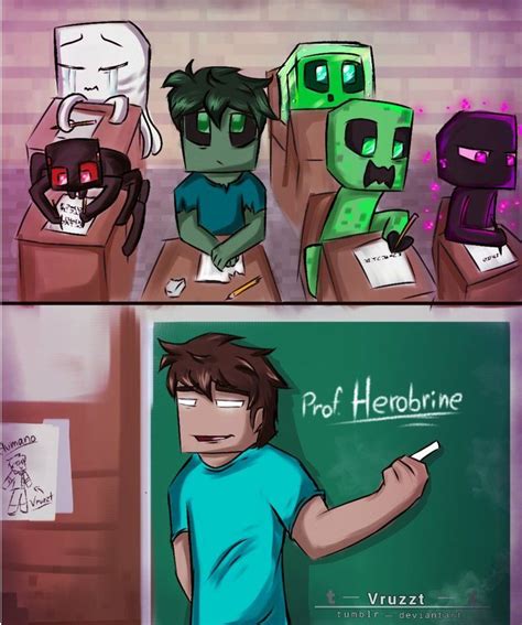 Monster School By Vruzzt Minecraft Comics Monster School Minecraft