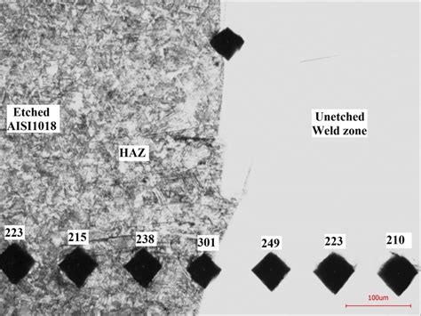 Optical Micrograph Showing Etched Aisi1018 And Un Etched Weld Zone With Download Scientific