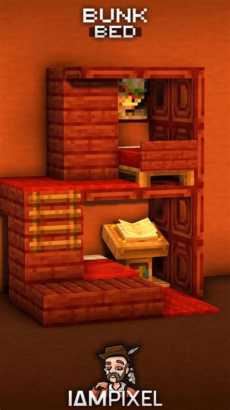 Minecraft Bunk Bed Design! 🛌 | Minecraft room, Minecraft house designs ...