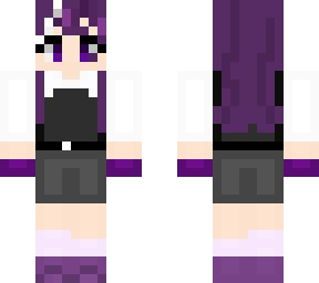 Purple Emo Kawaii Cute Anime Girl | Minecraft Skin