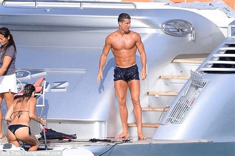 Cristiano Ronaldo Shows Off His Physique With Bikini Beauty On Spanish