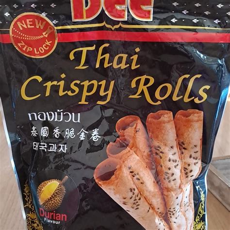 Thai Crispy Rolls Durian flavor Dee kalorie kJ a nutriční hodnoty