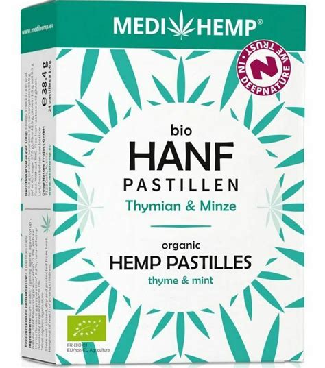 Pastile Cu Canepa Cimbru Si Menta Bio 38 4g Medihemp