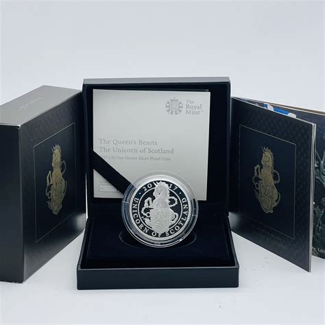 Queens Beasts Unicorn Of Scotland Silver Proof Oz Two Pounds