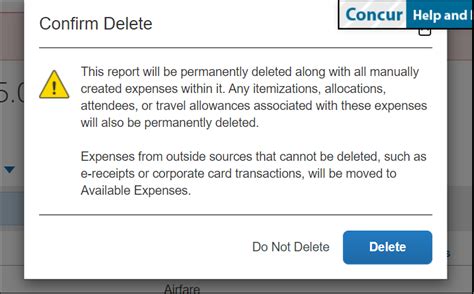 How To Recall Edit And Delete Concur Requests And Expense Reports