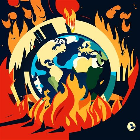 Premium Vector | Eco destruction earth poster