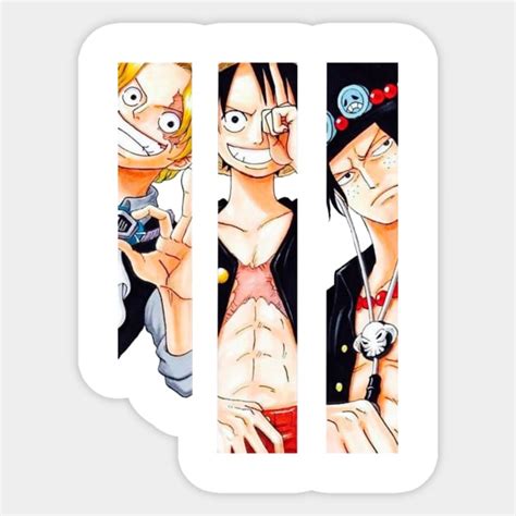 Luffy Sabo Ace Luffy One Piece Sticker TeePublic