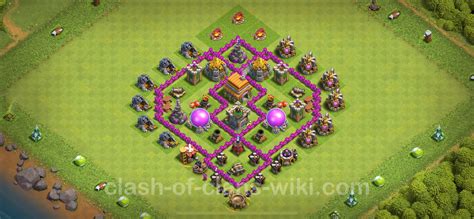 Farming Base TH6 With Link Anti 2 Stars Anti Everything Clash Of