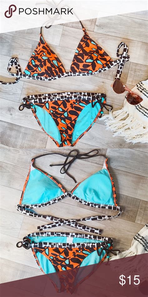 Xhilaration Two Piece Bikini Two Piece Bikini Brown Bikini Bikinis