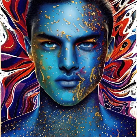 Tattooed Man With Blue Eyes · Creative Fabrica