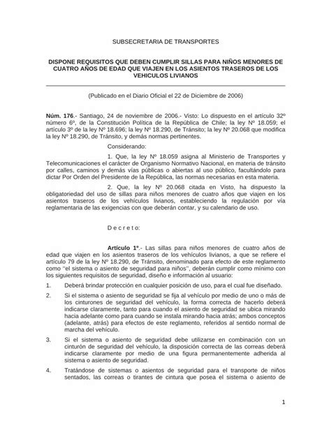 Pdf Subsecretaria De Transportes La Ley N De Tr Nsito Y