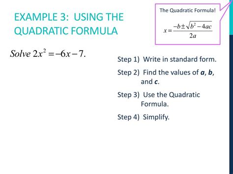 Ppt The Quadratic Formula Powerpoint Presentation Free Download Id