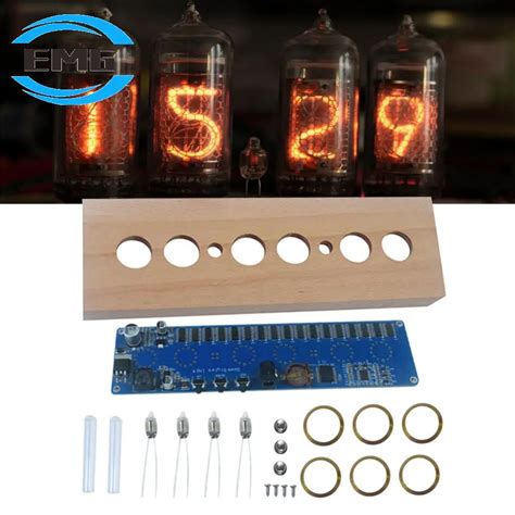 Pi Ces D Horloge Tube Lumineux Led Num Rique Coque En Bois De H Tre