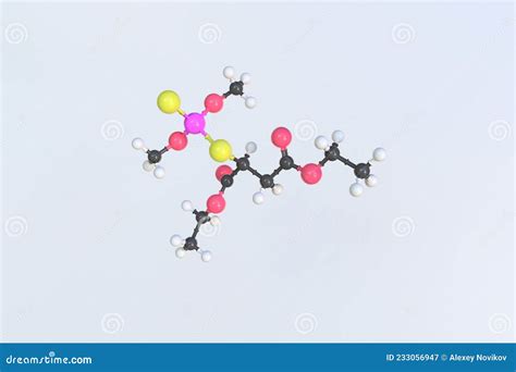 Molecule Of Malathion Isolated Molecular Model 3d Rendering Stock Illustration Illustration