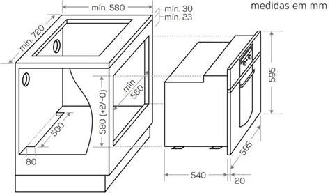Medidas Do Forno El Trico De Embutir Brastemp L Vitreous Goc