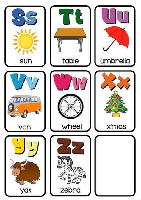 8 Free Printable Educational Alphabet Flashcards For Kids