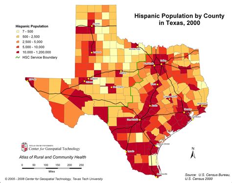 Texas Population Density Map