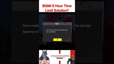 Bgmi Hour Time Limit Solution Shorts Bgmi Bgmitimelimit Youtube