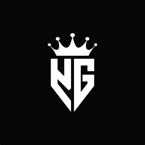 Yg Logo Monogram Emblem Style With Crown Shape Design Template 4284117