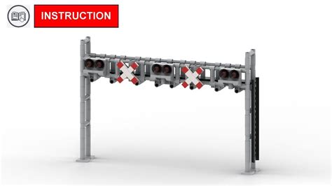 LEGO Train instruction Passages à niveau Railroad Crossing MOC