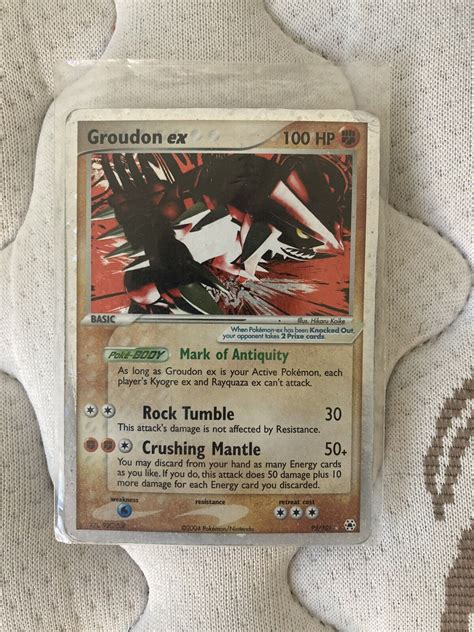 Pokemon TCG English Card Ex Hidden Legends Groudon Ex 93 101 Holo Ultra