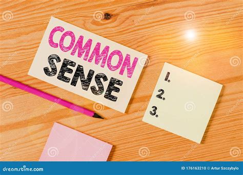 Text Sign Showing Common Sense Conceptual Photo Having Good Sense And