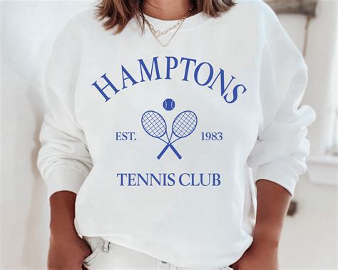 Hamptons Tennis Club Sweatshirt Hamptons Sweatshirt Hamptons Etsy