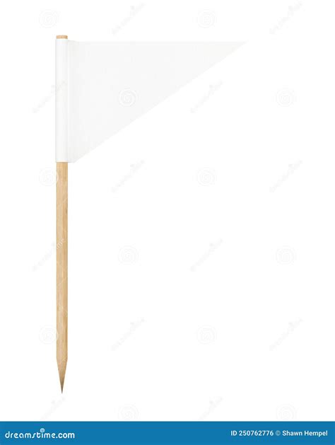 Sloped Lower Border Triangle Shaped Toothpick Paper Flag With Wooden