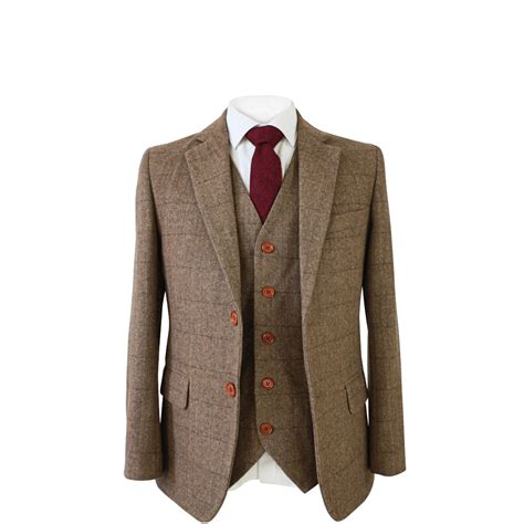 Light Brown Herringbone Tweed Jacket And Waistcoat Usa Clearance Tweedmaker