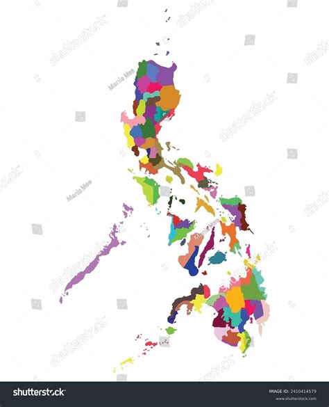 Philippines Map Map Philippines Administrative Provinces Stock Vector ...