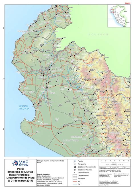 Geografía Del Departamento De Piura Galería De Mapas