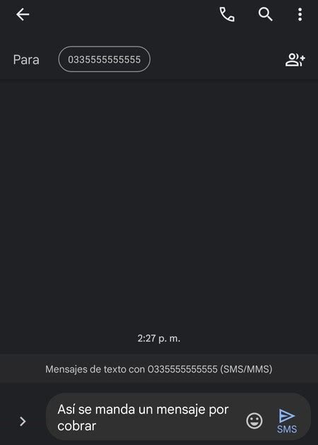 Cómo puedo enviar un mensaje por cobrar en Telcel