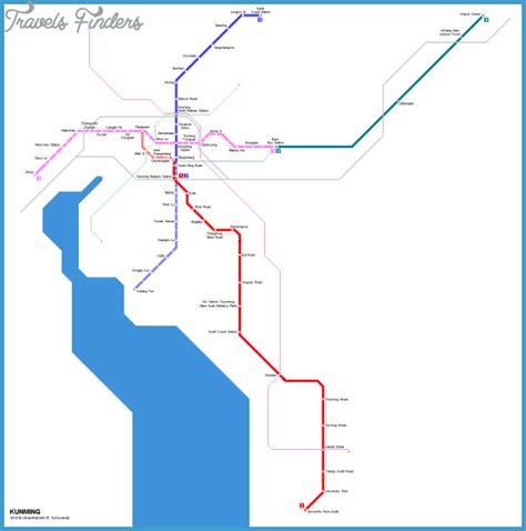 Kunming Subway Map - TravelsFinders.Com