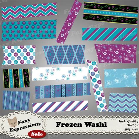 Frozen Digital Washi Tape Comes In Anna And Elsa Dress Etsy