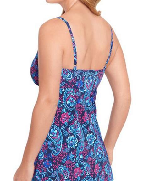 Swim Solutions Women S Tummy Control Empire Waist Swimdress Created For Macy S And Reviews