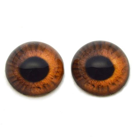 High Domed Medium Brown Human Glass Eyes Handmade Glass Eyes